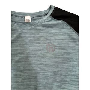 Neleus Dry Fit Logo Muscle Mens Shirt, size 2XL, Green and Black, Long Sleeves